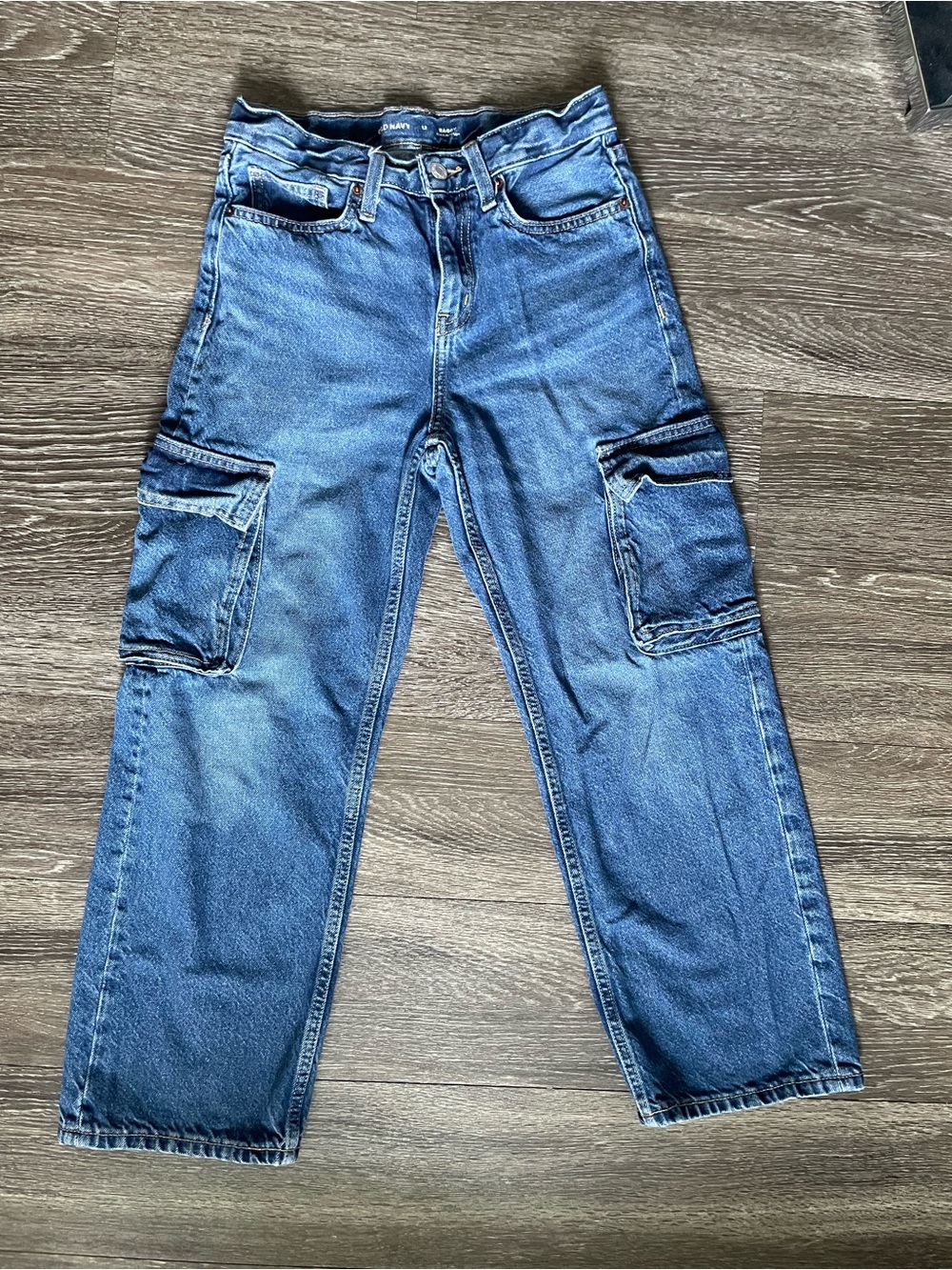 Old Navy girls Blue Denim Cargo Jeans